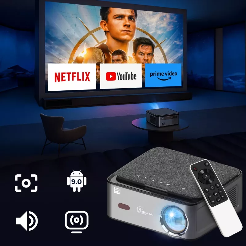 Extralink projektori Smart Life Vision Pro 450 ANSI, 1080p, Android 9.0