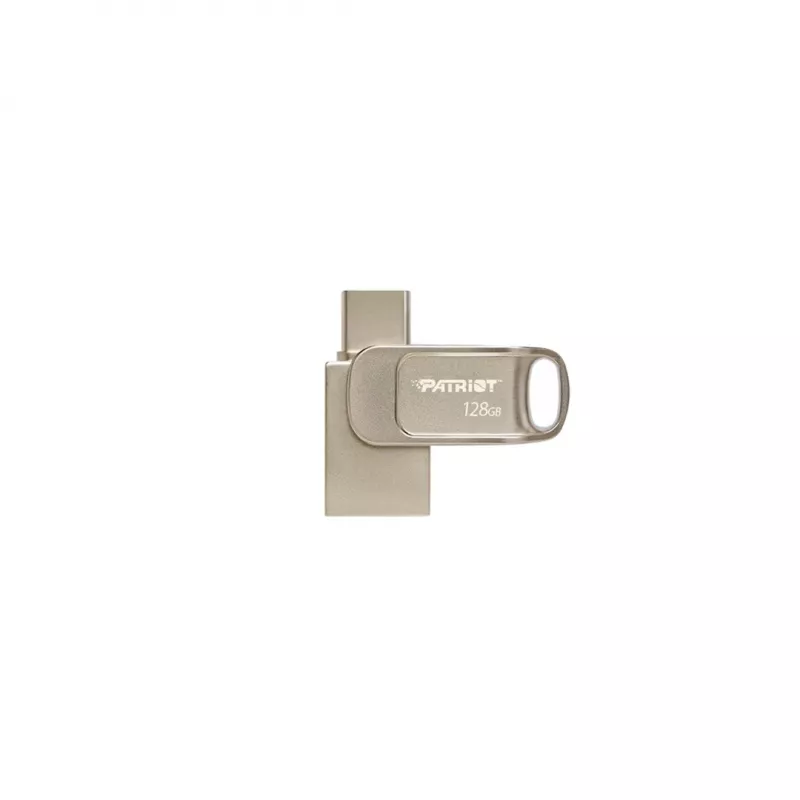 PATRIOT PS128GT560DS5D -USB-muistitikku 128 GB USB 3.2 (USB-A / USB-C) Swivel sinkkiseos hopea