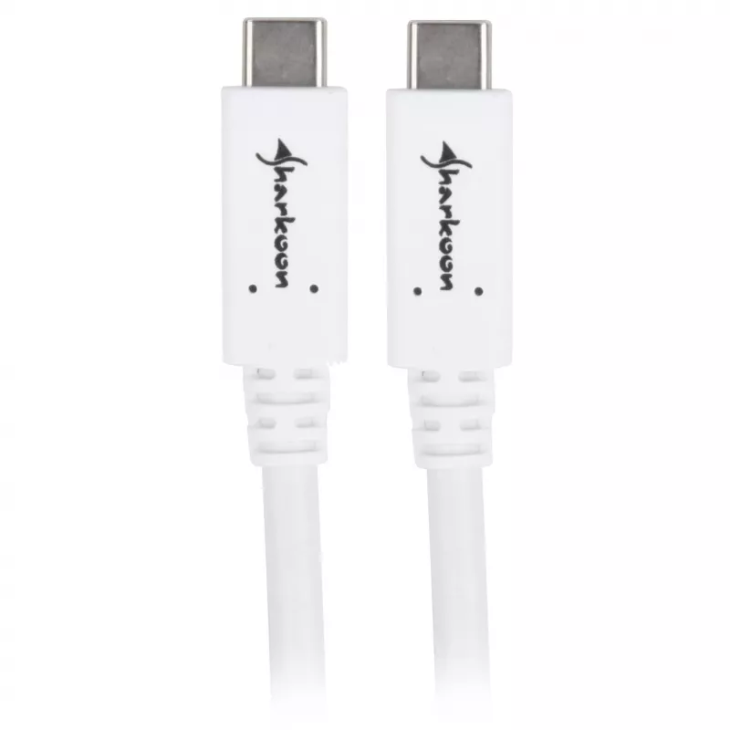 USB-kaapeli Sharkoon USB 3.2 Gen 1 0,5 m valkoinen
