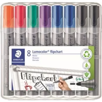 Fläppitaulutussi Staedtler 356 WP8 X, lajitellut värit, 2,0 mm kärki