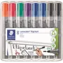 Fläppitaulutussi Staedtler 356 WP8 X, lajitellut värit, 2,0 mm kärki