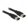 FireWire-kaapeli DeLOCK 83273 0,5 m 6-napainen musta