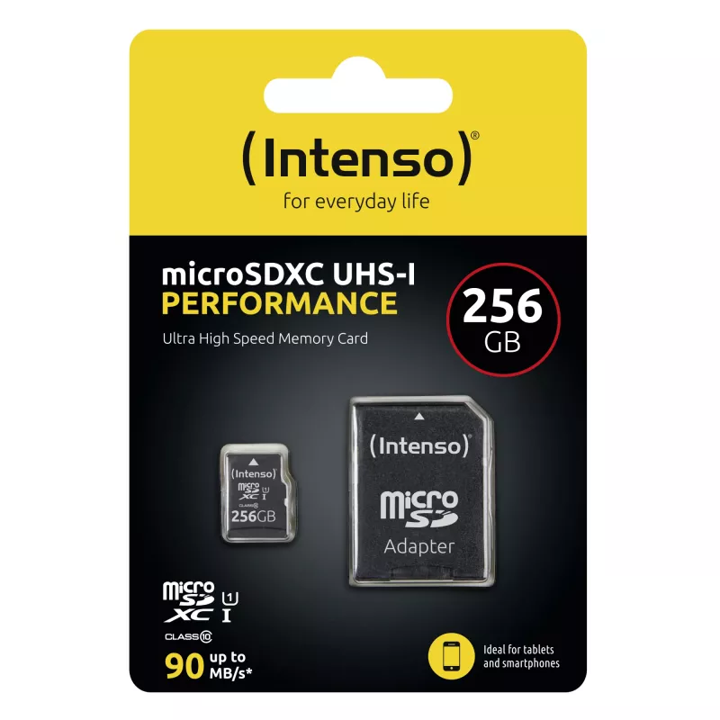 Flash-muisti Intenso 256 GB UHS-I microSD Performance Class 10