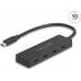 Delock 64322 USB 10 Gbps Type-C -hubi, 4 x USB Type-C -porttia, musta