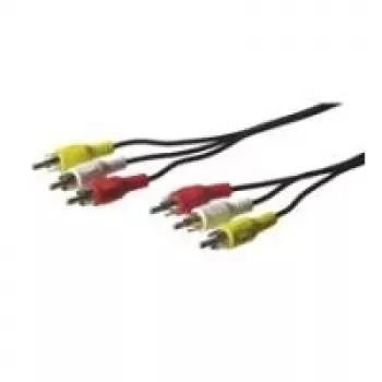 Wentronic Goobay RCA-liitäntäkaapeli, 2 m – 3x RCA-plugi > 3x RCA-plugi (50381)