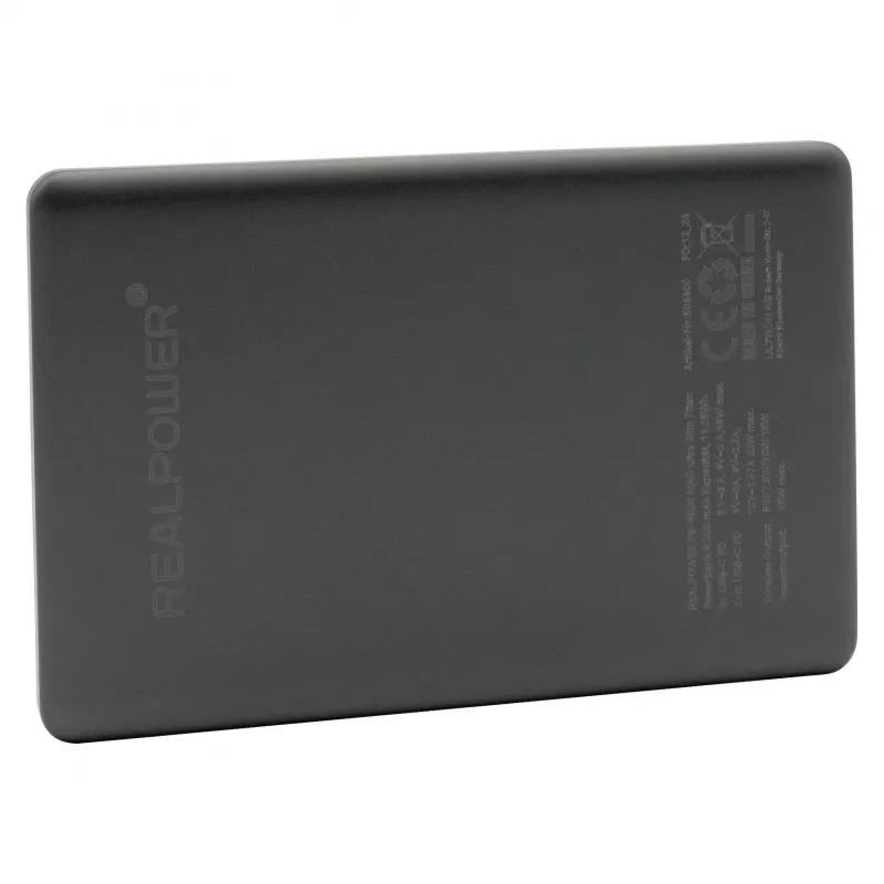 RealPower PB-5000 MAG 5000 mAh langaton lataus titanium