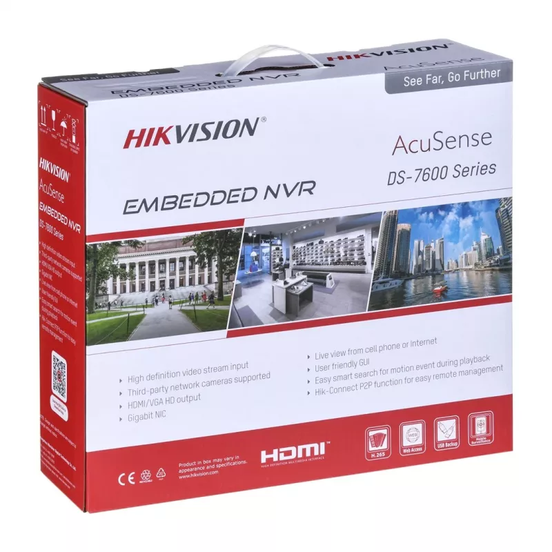 Verkkovideotallennin Hikvision DS-7616NXI-K1(D) 16-kanavainen 4K-tuki