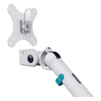Näyttöteline DIGITUS Dual-Design 2×35 tuuman näytöille, puristin, 2×10 kg, VESA 75–100, kallistettava -45–90°