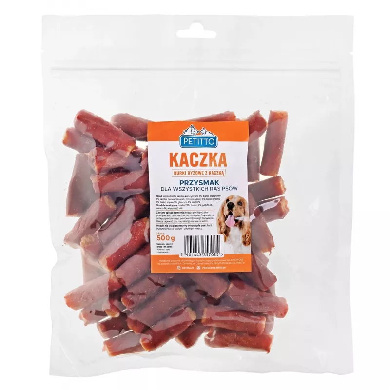 PETITTO riisiluut ankalla koiranherkku 500 g