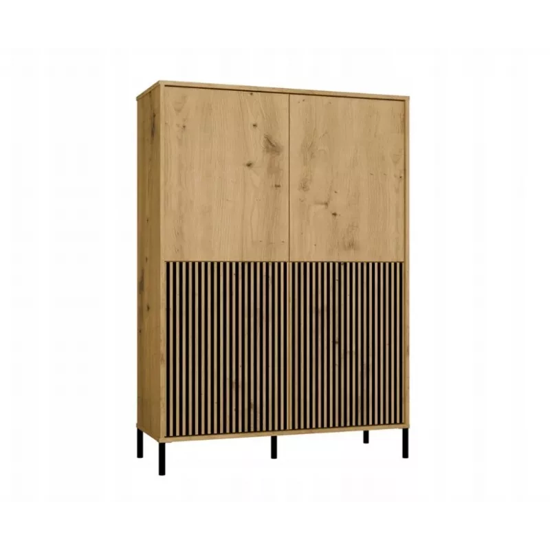 KAMARO 4DK ohut/SYVÄ tammi ARTISAN VITRIINIKAAPPI