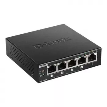 D-Link DGS-1005P/E -verkkokytkin, hallitsematon, Gigabit Ethernet (10/100/1000), Power over Ethernet (PoE), musta