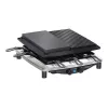 Steba RC 4 Plus Deluxe Chrome raclette-grilli, ruostumaton teräs/musta