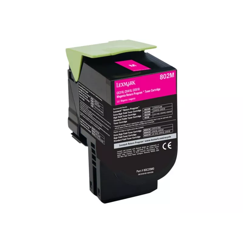 Lexmark 802M palautusohjelman värikasetti (80C20M0), magenta, 1000 sivua
