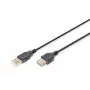 Digitus ASSMANN - USB-jatkokaapeli - USB (W) - USB (W) - 1,8 m (USB/USB 2.0) - valettu - musta (AK-300200-018-S)