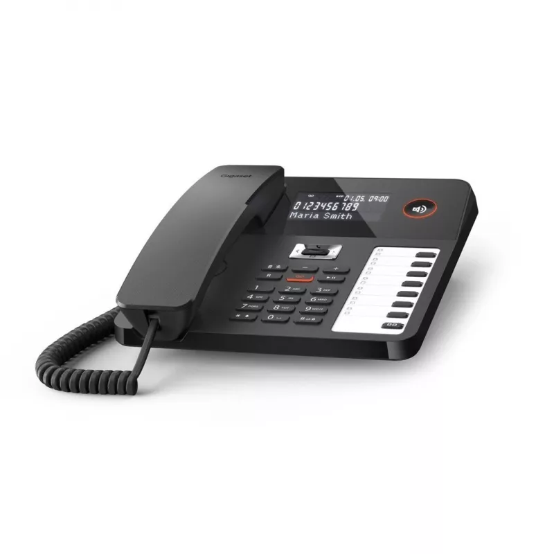 DECT-puhelin Gigaset DESK 800A langallinen luuri 200 puhelinluettelomerkintää musta