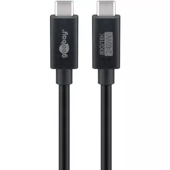 USB-C-kaapeli WENTRONIC USB4 Gen4 1.2m — tukee 16k@60Hz ja 4K@120Hz