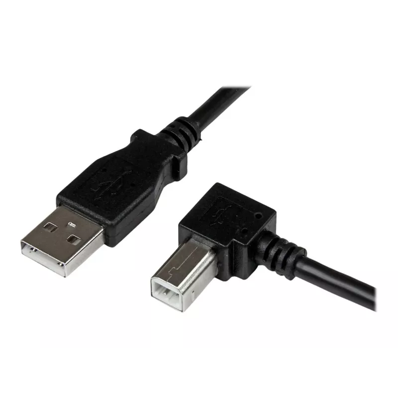 StarTech.com USBAB2MR USB 2.0 A – kulma-B -kaapeli, uros/uros, 2 m, musta