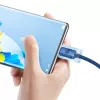 Baseus Crystal Shine kaapeli USB-USB-C, 100W, 2m (sininen)