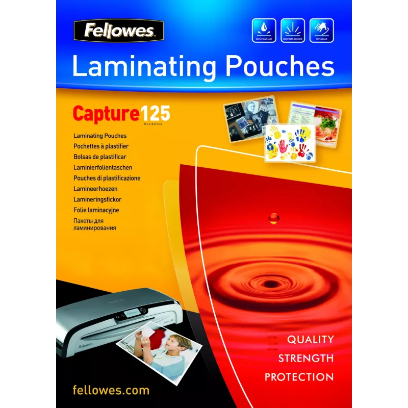Fellowes A6 Glossy 125 mikronin laminointikalvot – 100 kpl:n pakkaus