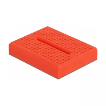 Koekytkentälevy DELOCK 18318 – juottamaton muovinen prototyyppilevy, 36 × 46 × 10 mm, punainen