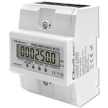Kolmivaiheinen elektroninen mittari QOLTEC 50992 400V 100A