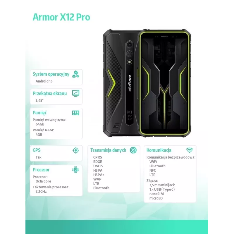 Älypuhelin Ulefone Armor X12 3GB/32GB ilman laturia