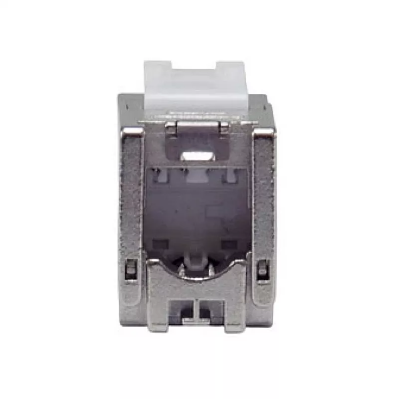 Suojattu Cat.6A ohut Keystone-liitin, EQUIP 767223, työkaluton, RJ-45, litteä, hopea, 8 kpl