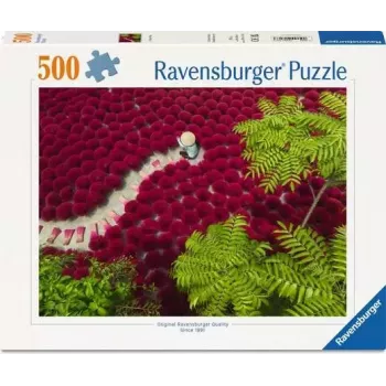 Puzzle Ravensburger Ein Meer aus Rot — 500 palaa, taide, yli 12-vuotiaille