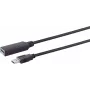 USB-kaapeli S/CONN 13-39075 10 m USB 3.2 Gen 1 musta