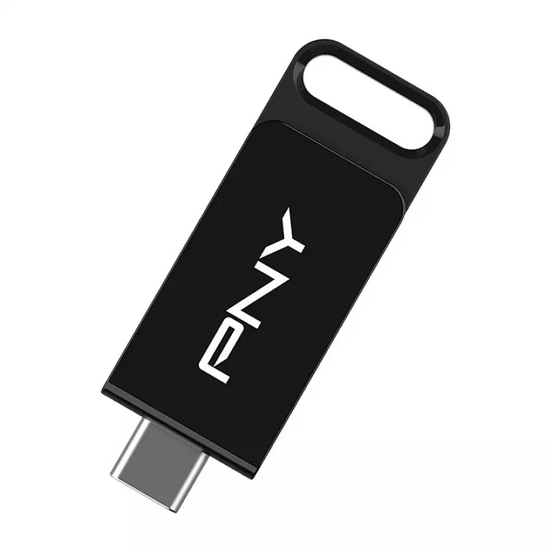 PNY Elite, 128 GB, USB Type-C, 3.2 Gen 1 (3.1 Gen 1), 120 MB/s, dia, musta
