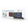 Kaapelillinen Full-Size-näppäimistö hiirellä Gembird KBS-UML-01 — USB, QWERTY US, 104 painiketta, musta