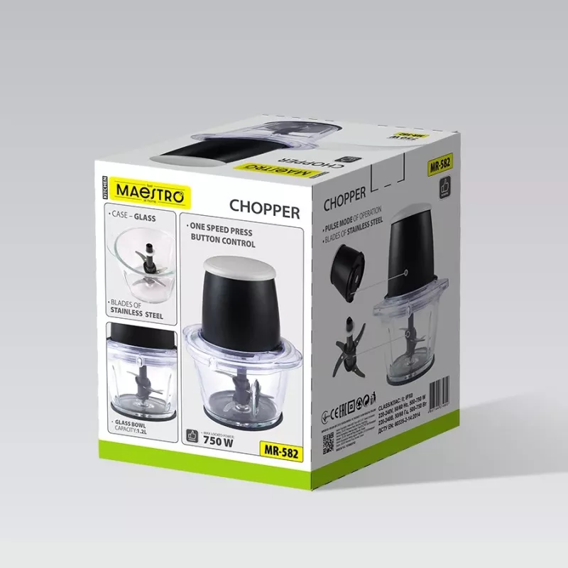 Maestro silppuri MR-582 750W sähköinen pöytäsilppuri