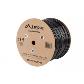 Verkkokaapeli Lanberg LCF6-30CU-0305-BK RJ45 Cat6 305 m musta