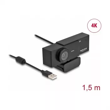 Verkkokamera DeLOCK 96400 8 MP 3840 x 2160 pikseliä USB 2.0 musta
