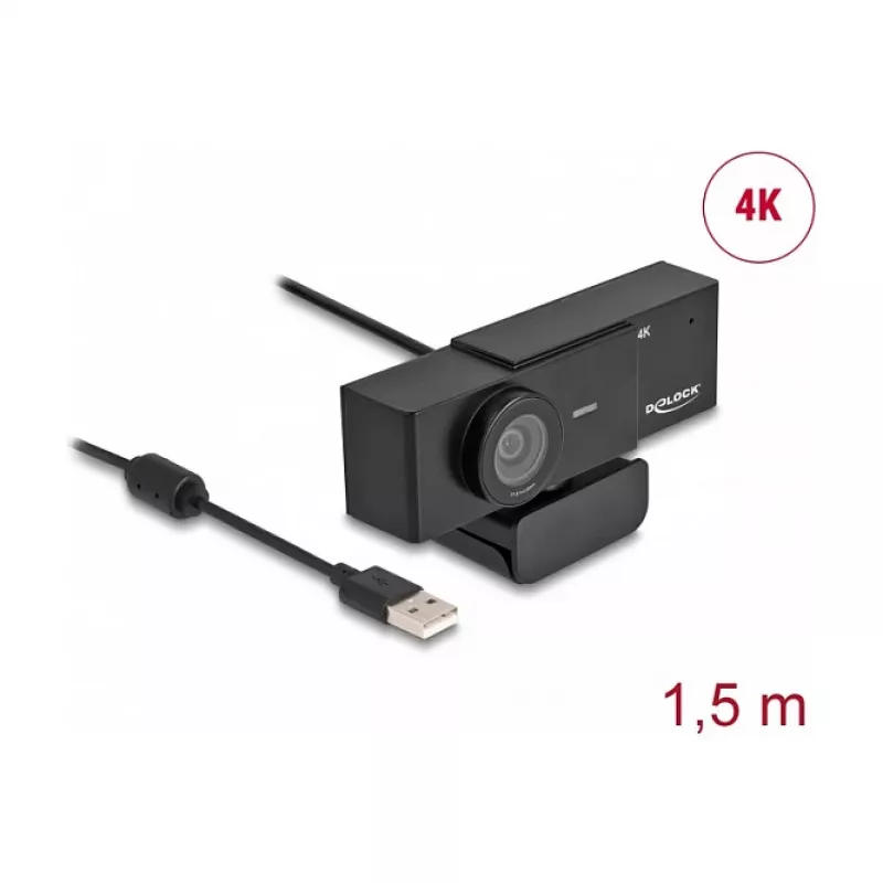 Verkkokamera DeLOCK 96400 8 MP 3840 x 2160 pikseliä USB 2.0 musta