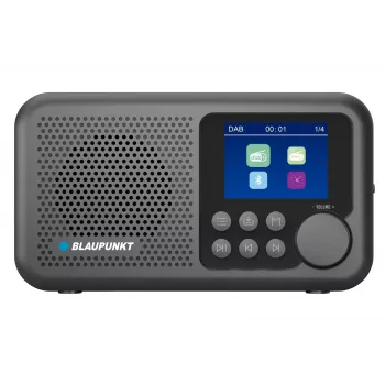 DAB+/UKW-radio BLAUPUNKT DR8BK – digitaalinen radiokello FM/DAB+, Bluetooth 5.3, 2 W, 1800 mAh, USB-lataus, musta