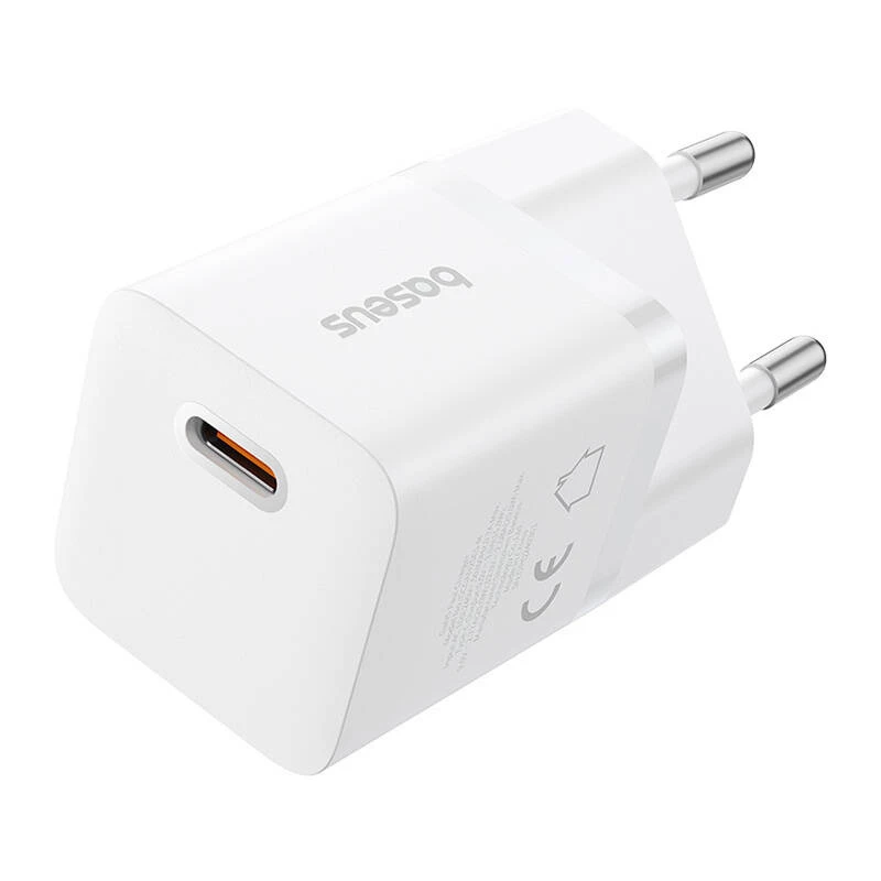 Baseus P10110909213-00 USB-C GaN5 mini 25W verkkolaturi valkoinen