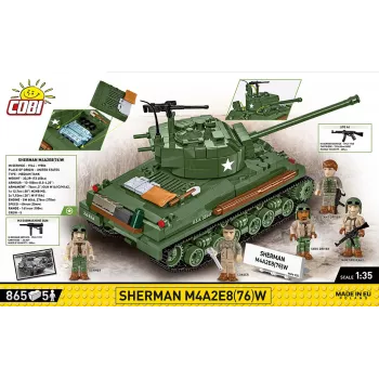 Blocks Sherman M4A2E8 865 rakennuspalikkaa