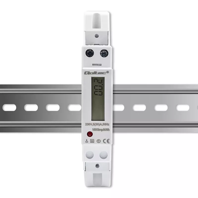 Yksivaiheinen elektroninen mittari QOLTEC 50993 230V 30A