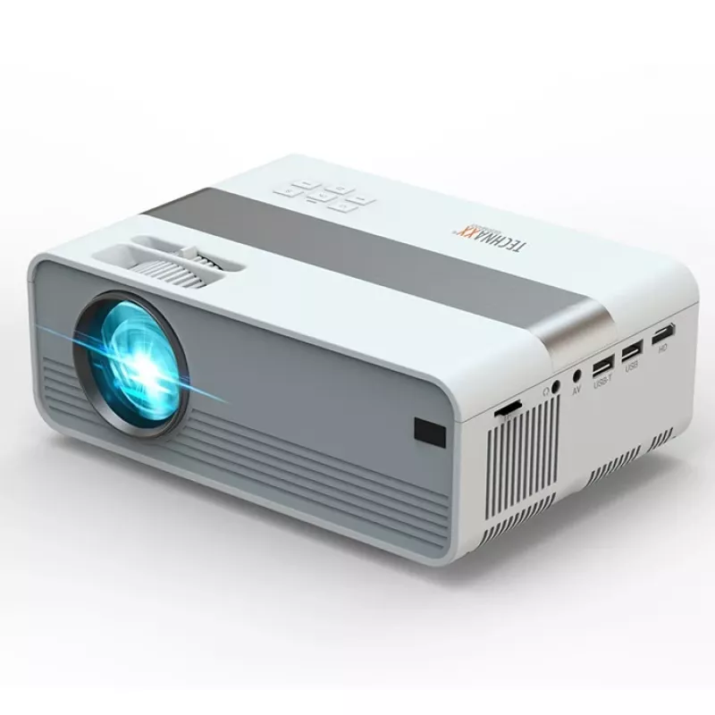 Technaxx TX-127 mini LED-projektori, LCD, HD 720p (1280x720), valkoinen/harmaa