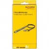 Delock 64273 ohut 7-porttinen USB-keskitin, USB Type-C tai Type-A -> 1x USB 5 Gt/s Type-A + 6x USB 2.0 Type-A