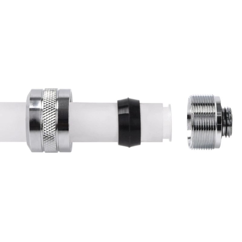 Alphacool Eiszapfen Pro Connector 16 mm kovaputkiliitin G1/4, 6 kpl:n pakkaus - kromi
