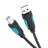 USB 2.0 A - USB-B -kaapeli Vention VAS-A16-B500, 5 m, musta, uros-uros, 480 Mbit/s