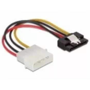 SATA HDD -kaapeli DeLOCK 60120 4-napainen uros metalliklipsillä suora 0,12 m