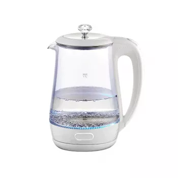 Vedenkeitin Maestro MR 052 WH — 1,7 L, 2200 W, läpinäkyvä valkoinen, lasikotelo