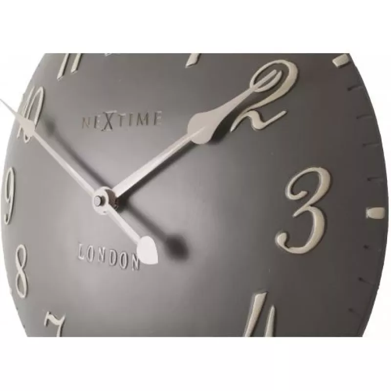 NeXtime kello 3084gs London Arabic, Ø34,5cm, seinäkello, harmaa/valkoinen