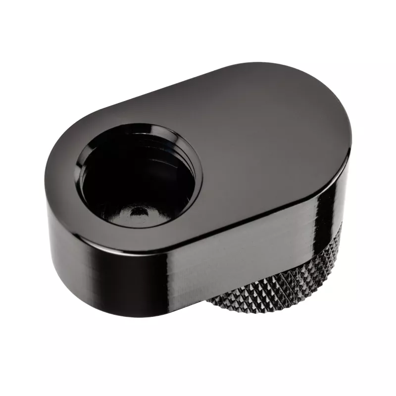 XSPC Rotary 14mm Offset G1/4 liitin, kromi musta - kulma pyörivä liitin nestejäähdytykseen