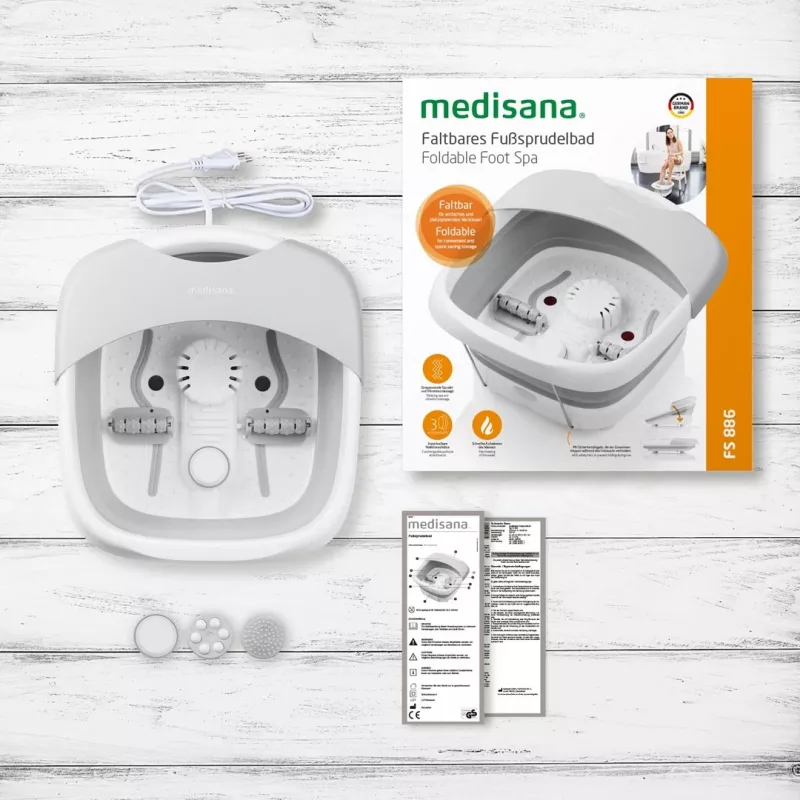 Medisana FS 886 -jalkakylpy, valkoinen/harmaa