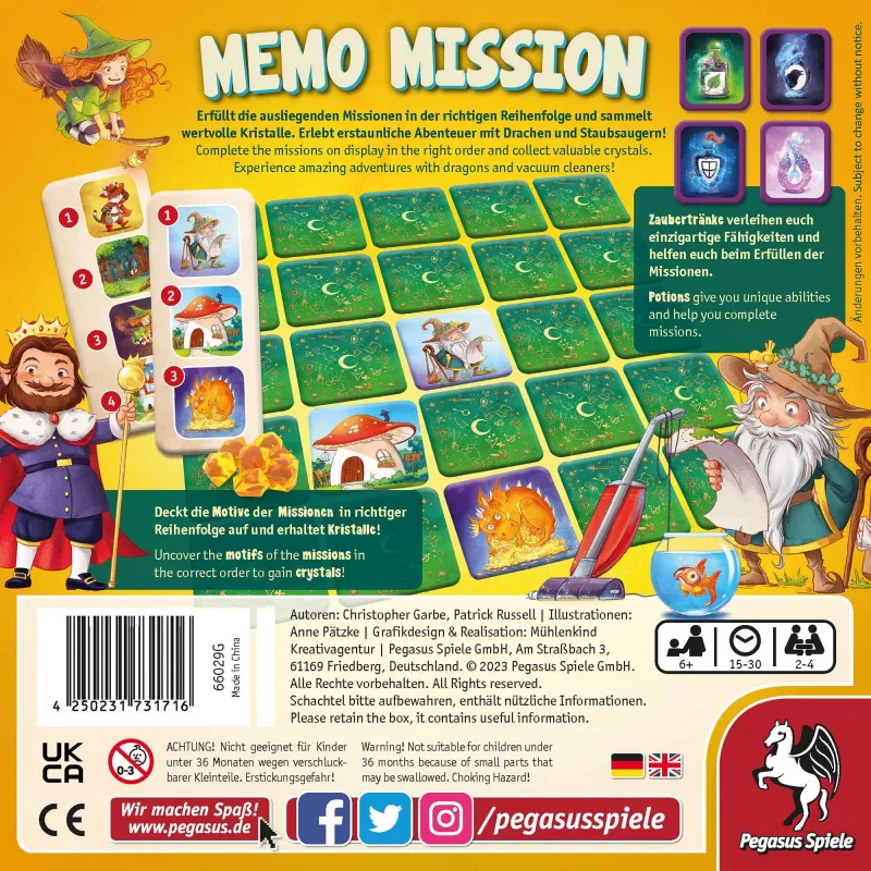 Memo Mission, lautapeli
