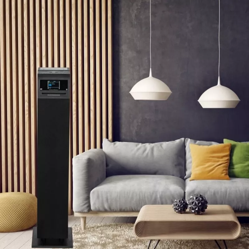 Aktiivikaiutin AKAI AEROBEAT PILLAR — aktiivinen kannettava kaiutin